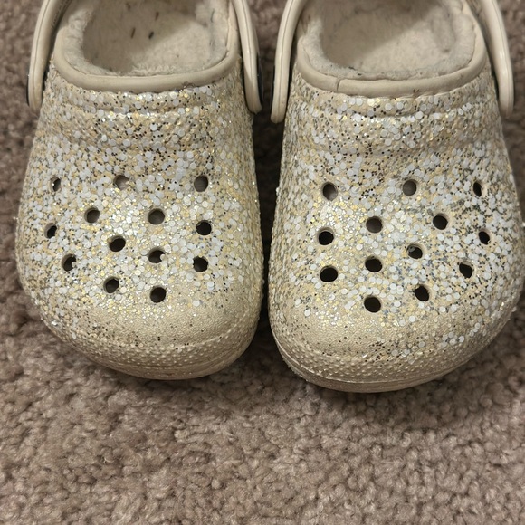 Gold Glitter Crocs | Toddler C5 | Used Condition - Picture 2 of 5